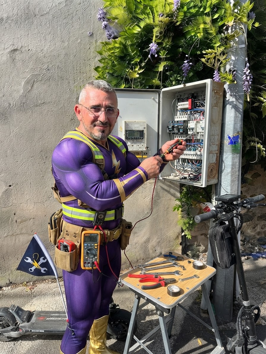 Électricien en intervention de dépannage