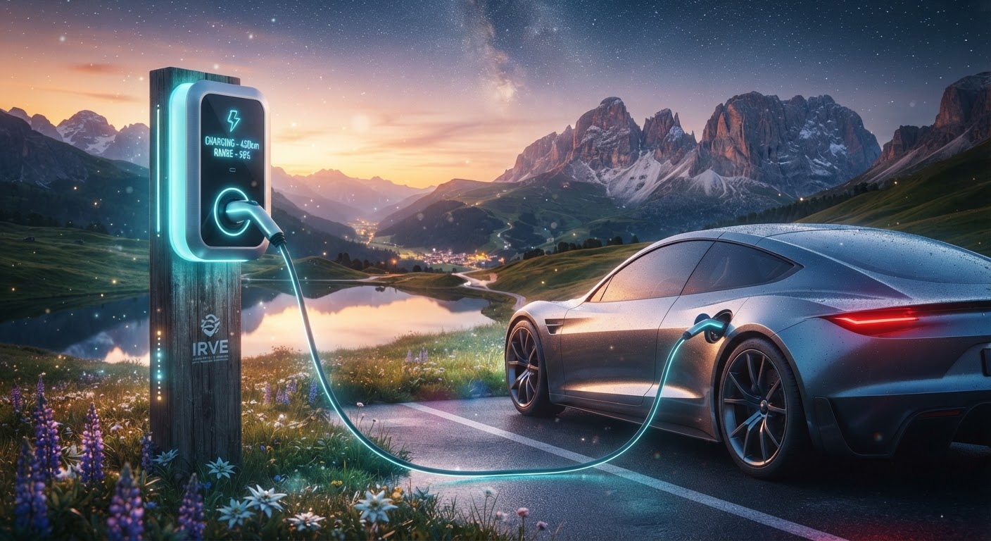 Borne de recharge véhicule électrique installée à domicile